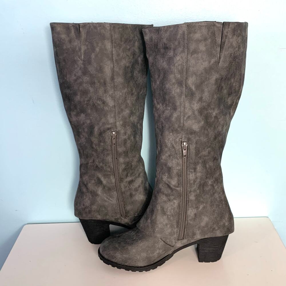 NWT Muk Luks Lacy Tall Boots in Gray Size 8 - Picture 5 of 8